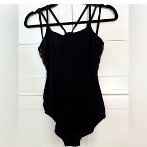 Capezio Black Strappy Bodysuit